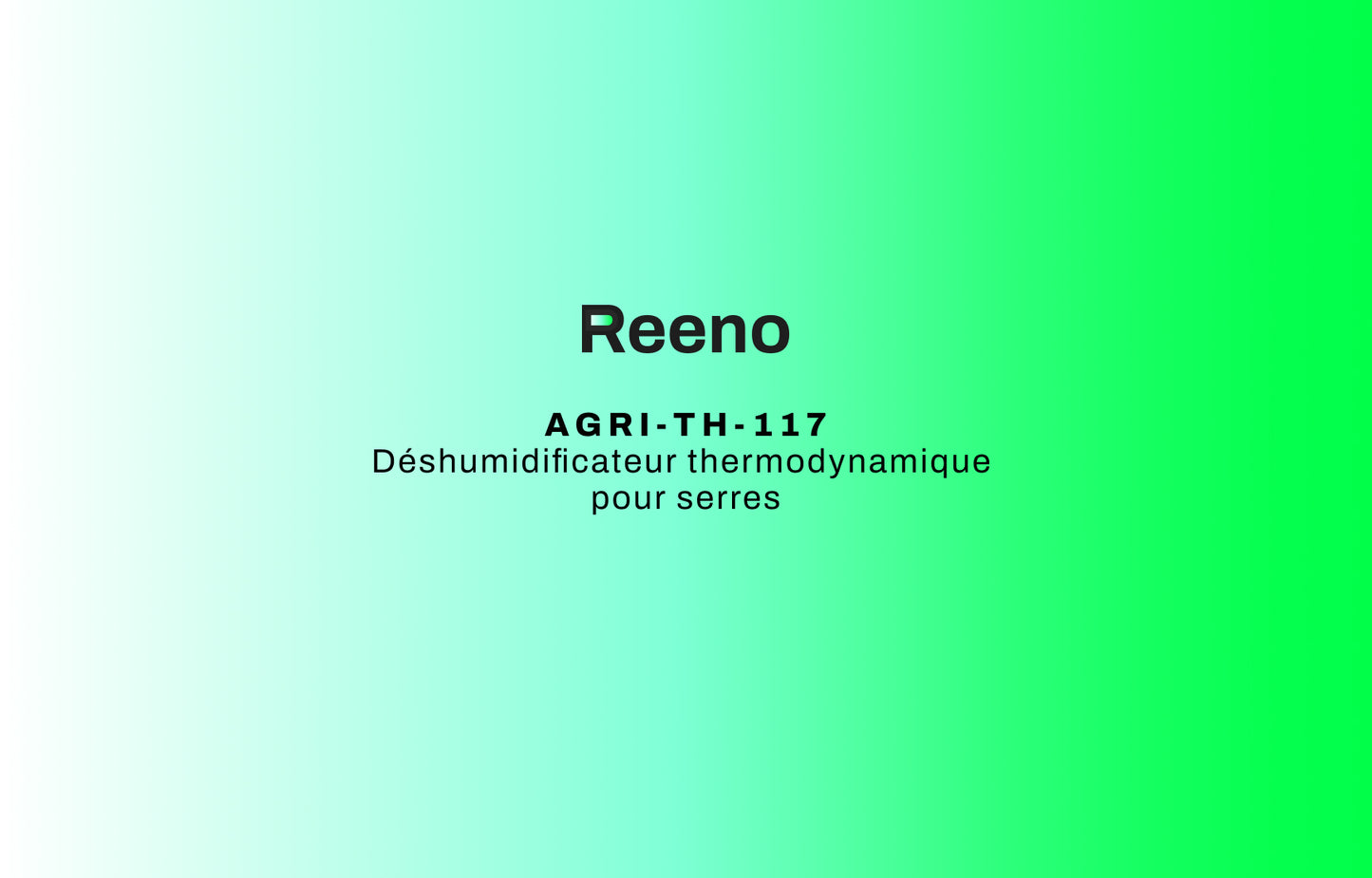 AGRI-TH-117 : Déshumidificateur Thermodynamique pour serres